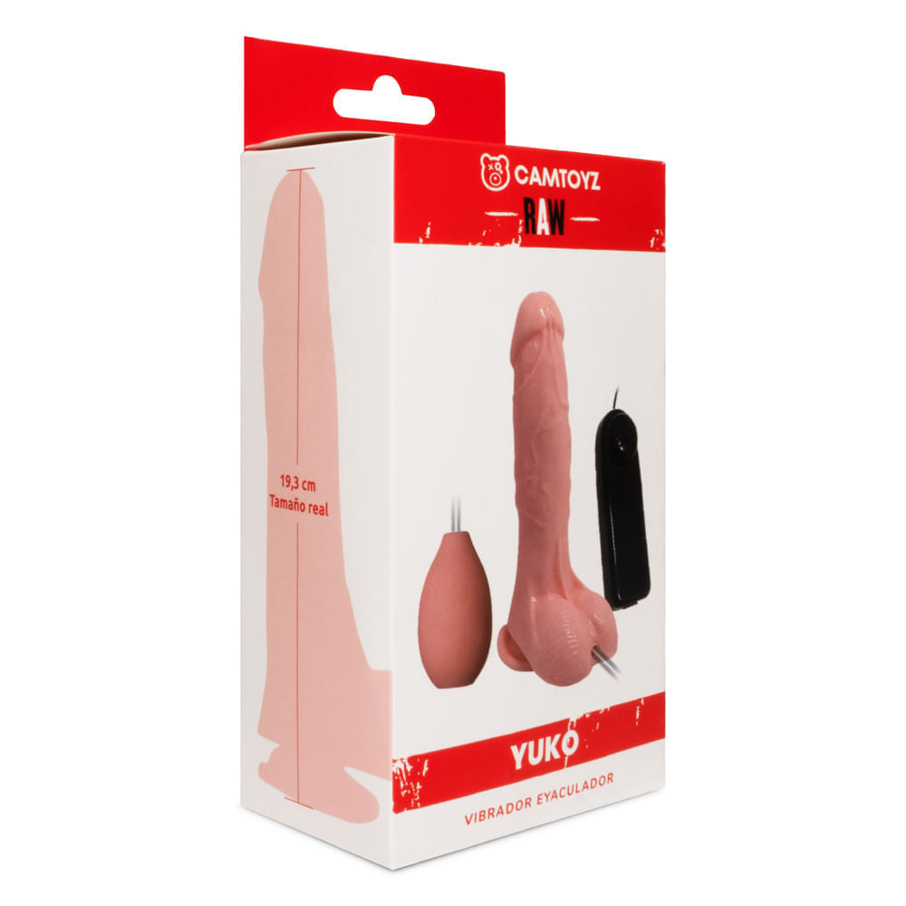 Raw Vibrador Realista Eyaculador Yuko 19,3 cm Piel
