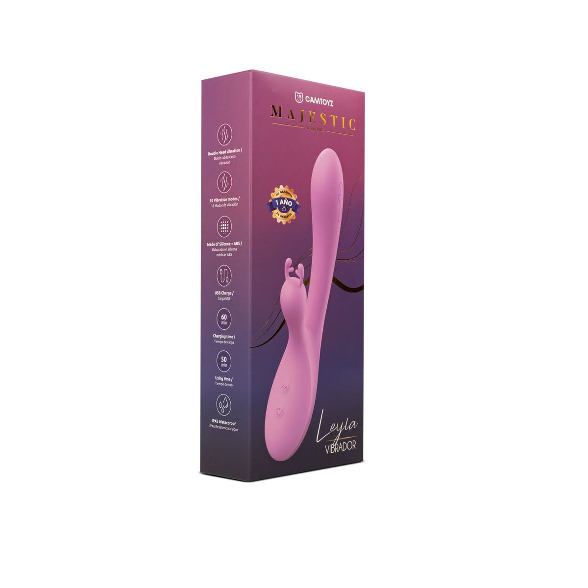 Vibrador Doble Leyla Lila