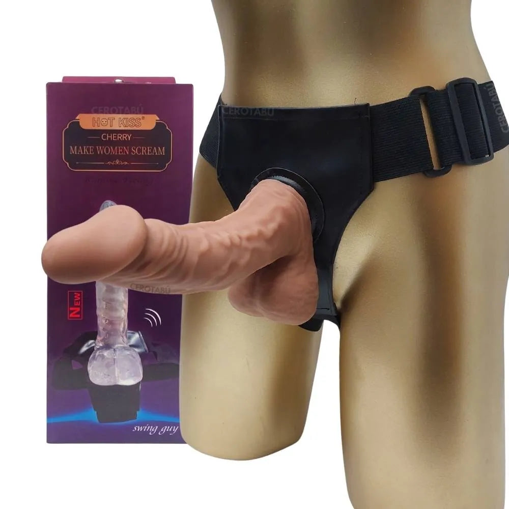 Arnés Harnes Dildo Realista Pene Modo Vértebra 20 cms