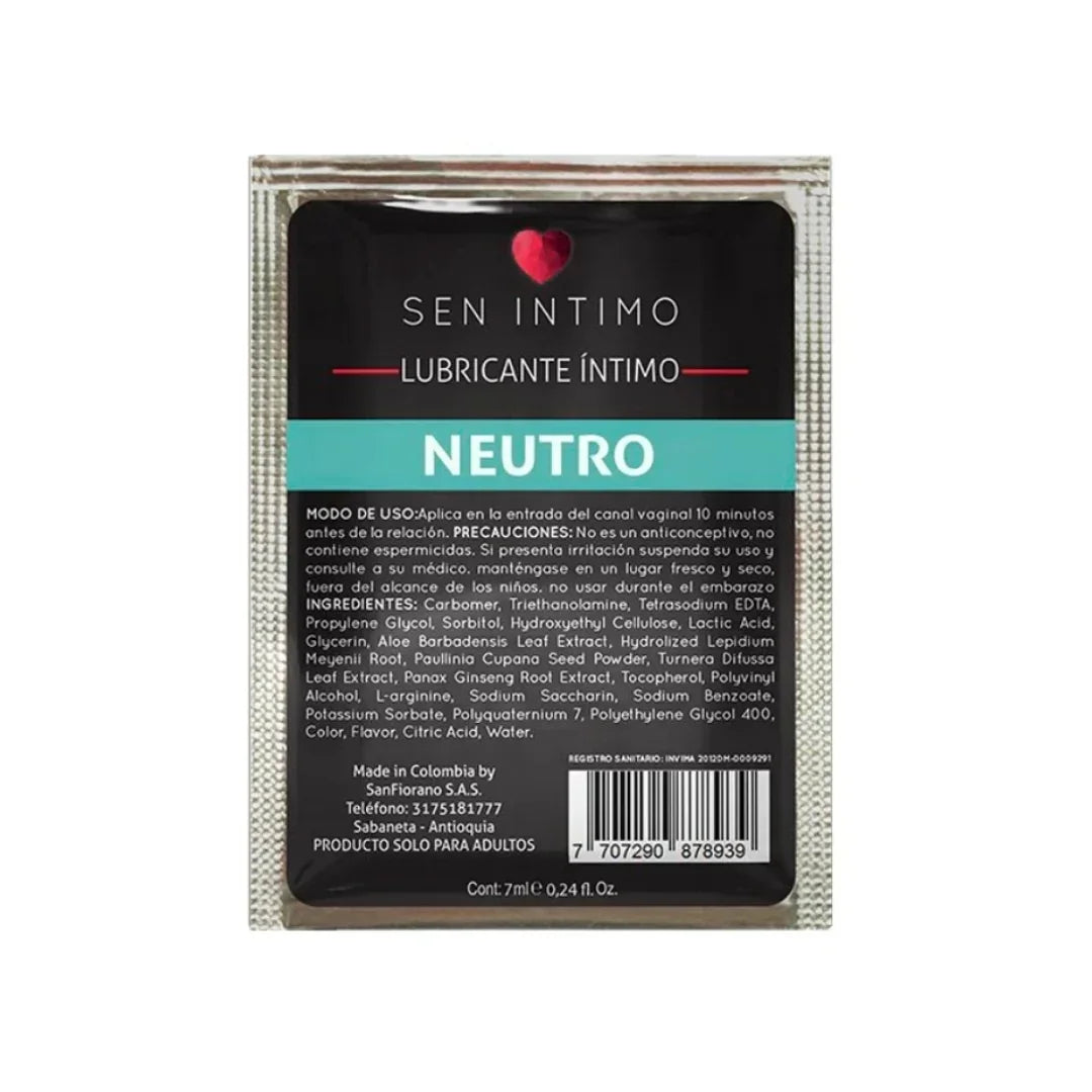 LUB. ÍNTIMO SEN NATURAL SACHET x 7 ml