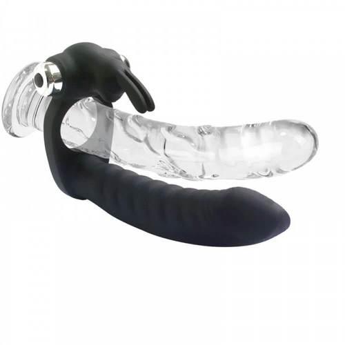 Anillo Vibrador y Consolador doble penetración - manzana erótika