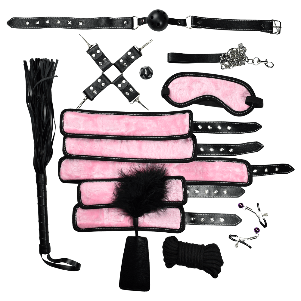 KIT SADO 9 PIEZAS TIPO CUERO alta gama - manzana erótika