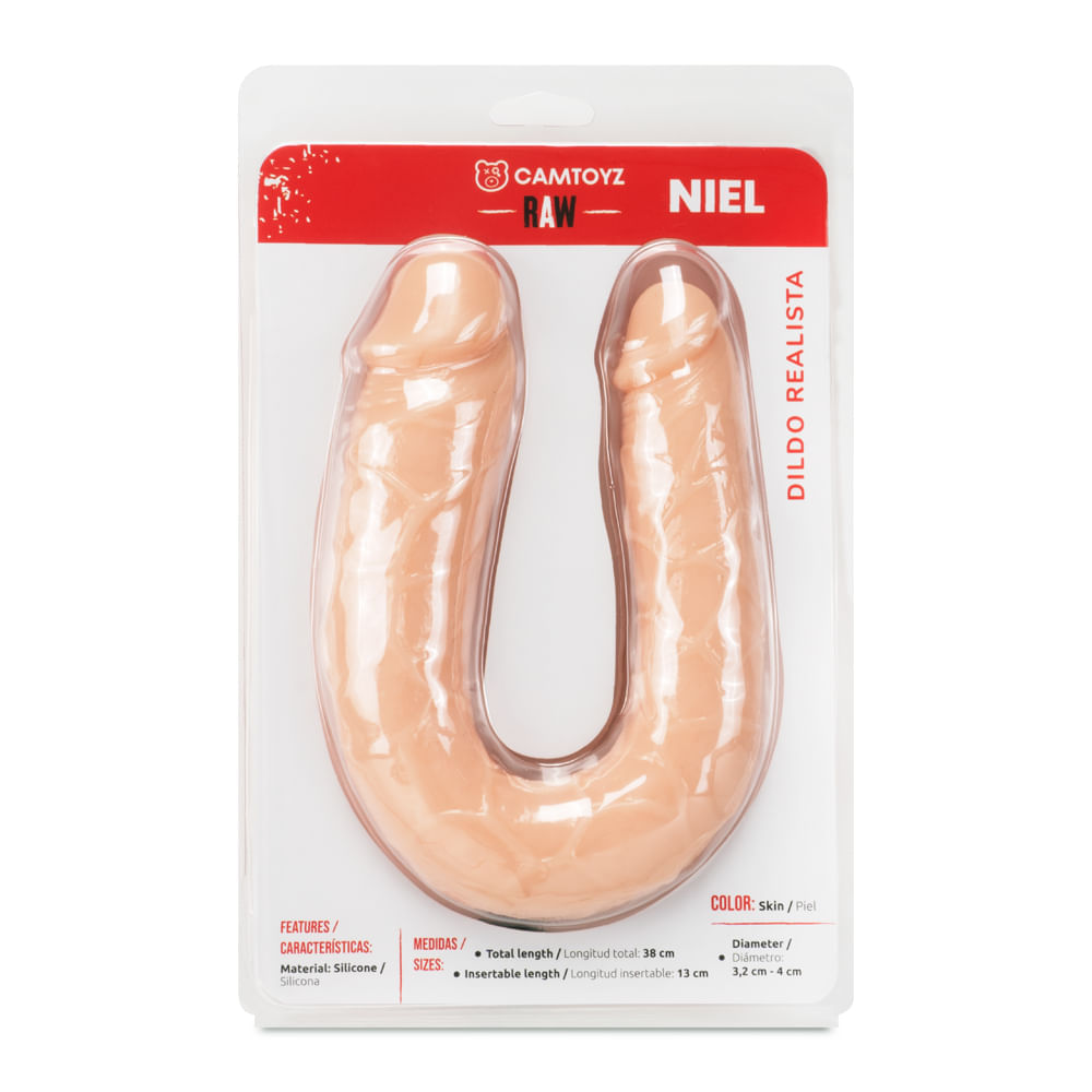 Raw Dildo Doble Niel 35.5 cm Piel