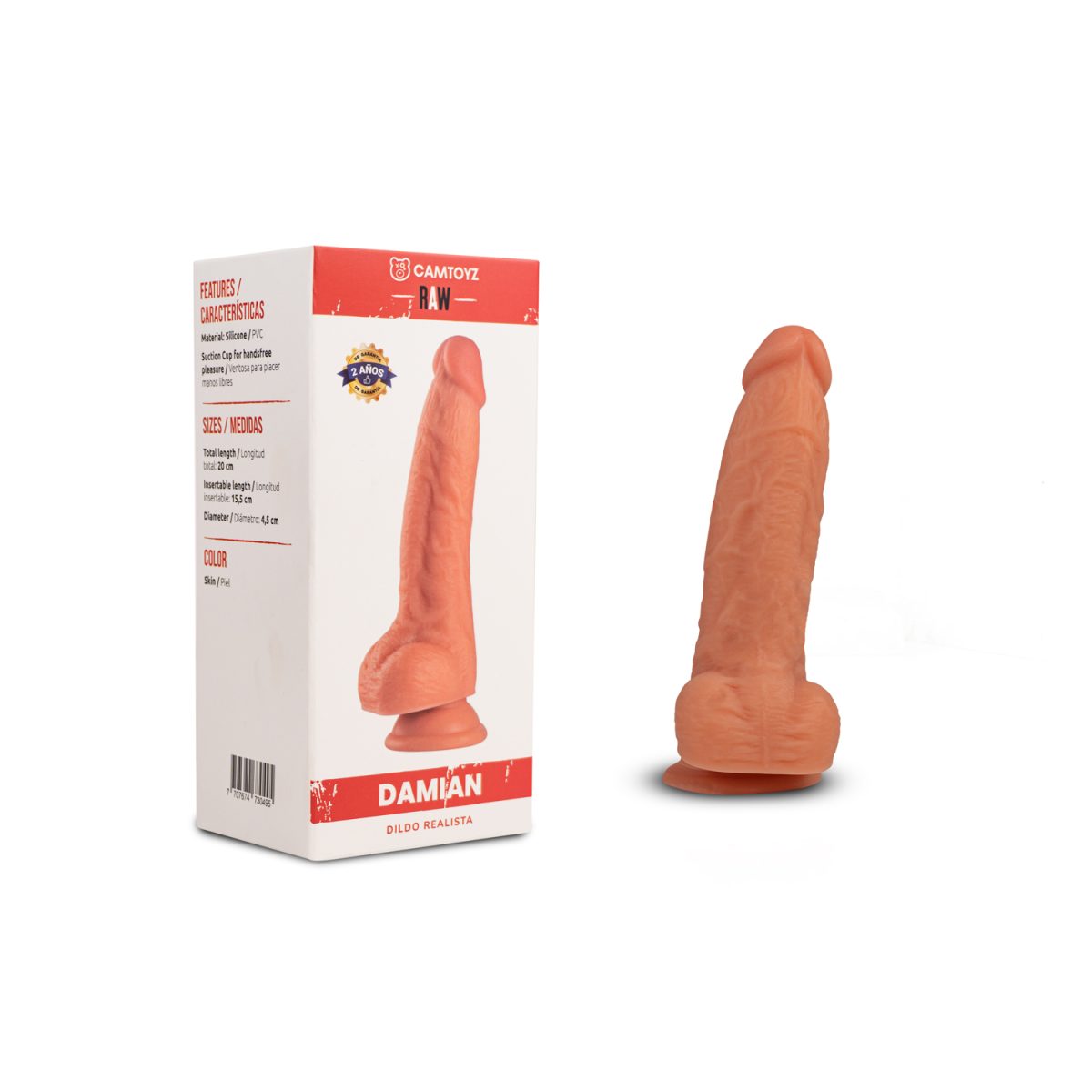Dildo Realista Damian 20 cm Camtoyz grueso