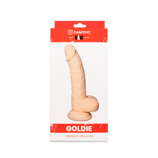Vibrador Realista Goldie 18 cm Café RECARGABLE
