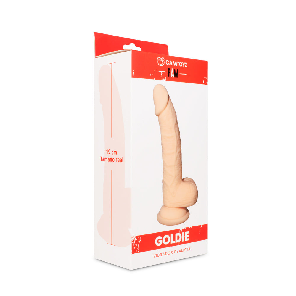 Vibrador Realista Goldie 18 cm Café RECARGABLE