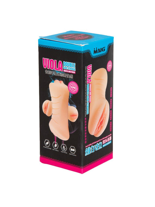 Juego de masturbador doble Stroker masculino realista - manzana erótika