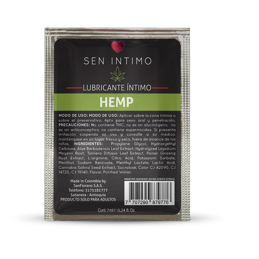 LUB. INTIMO HEMP SACHET X 7 ML - manzana erótika