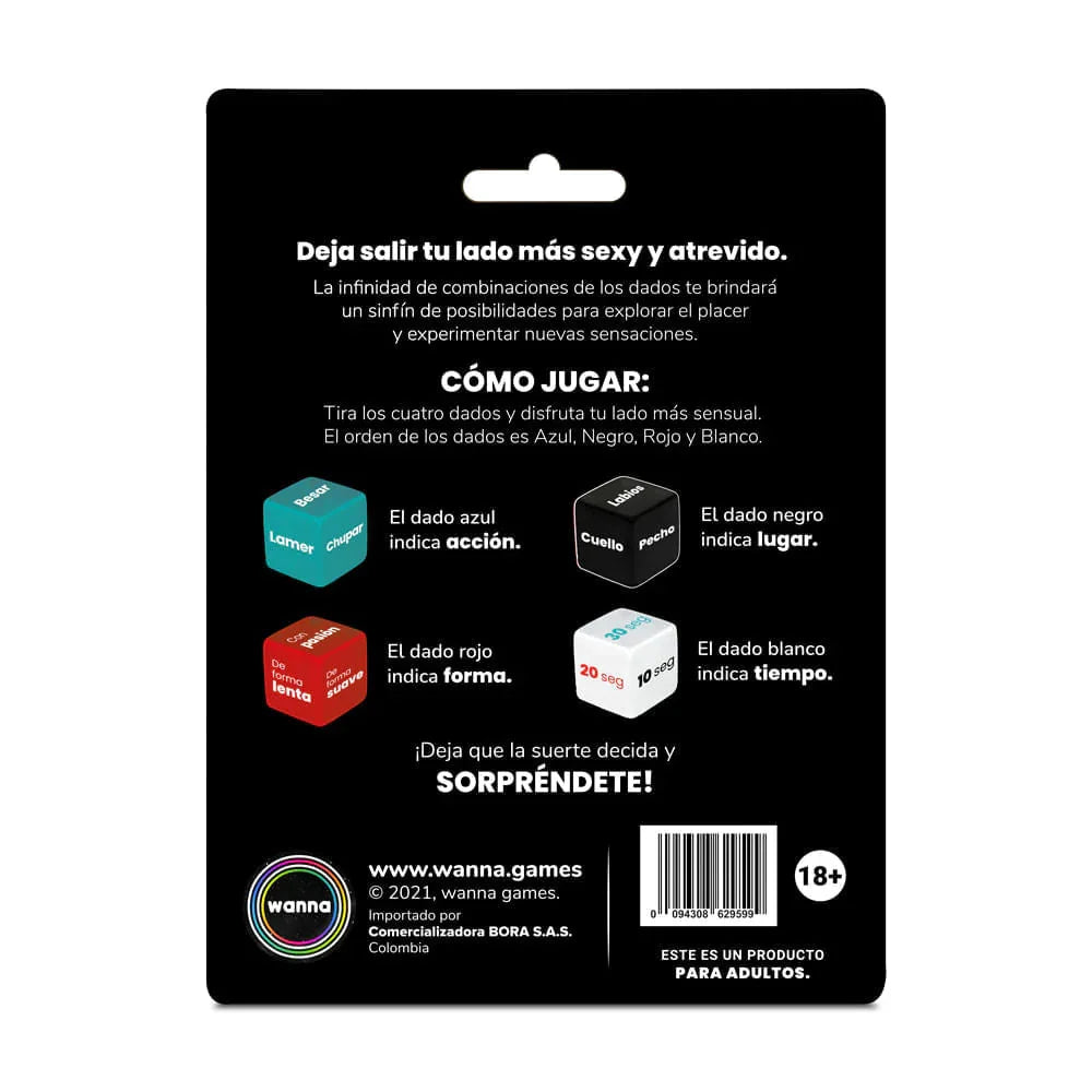 Wanna Dados Juego Erótico X 4 Unidades - manzana erótika