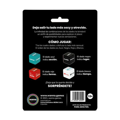 Wanna Dados Juego Erótico X 4 Unidades - manzana erótika